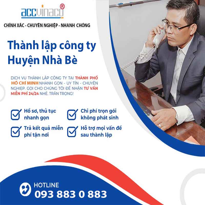 Thành lập công ty/ doanh nghiệp Huyện Nhà Bè | ACCVINACO